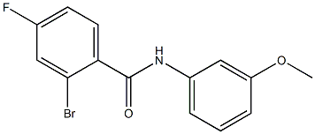 2-bromo-4-fluoro-N-(3-methoxyphenyl)benzamide Structure