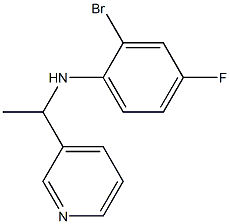 2-bromo-4-fluoro-N-[1-(pyridin-3-yl)ethyl]aniline 구조식 이미지
