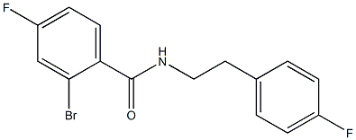 2-bromo-4-fluoro-N-[2-(4-fluorophenyl)ethyl]benzamide 구조식 이미지