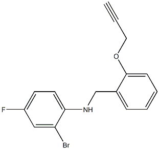 2-bromo-4-fluoro-N-{[2-(prop-2-yn-1-yloxy)phenyl]methyl}aniline Structure