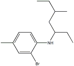 2-bromo-4-methyl-N-(5-methylheptan-3-yl)aniline 구조식 이미지