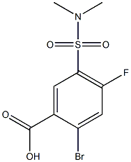 2-bromo-5-[(dimethylamino)sulfonyl]-4-fluorobenzoic acid 구조식 이미지