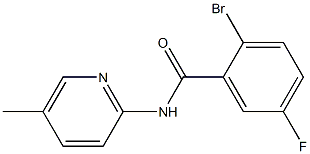 2-bromo-5-fluoro-N-(5-methylpyridin-2-yl)benzamide 구조식 이미지