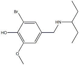 2-bromo-6-methoxy-4-[(pentan-3-ylamino)methyl]phenol Structure