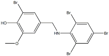 2-bromo-6-methoxy-4-{[(2,4,6-tribromophenyl)amino]methyl}phenol Structure