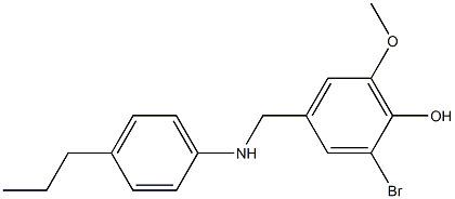 2-bromo-6-methoxy-4-{[(4-propylphenyl)amino]methyl}phenol Structure