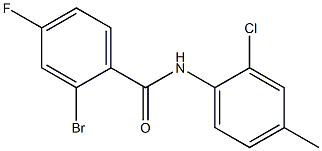 2-bromo-N-(2-chloro-4-methylphenyl)-4-fluorobenzamide 구조식 이미지