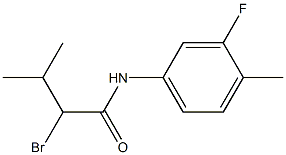 2-bromo-N-(3-fluoro-4-methylphenyl)-3-methylbutanamide Structure
