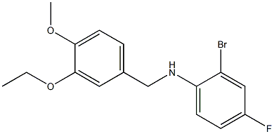 2-bromo-N-[(3-ethoxy-4-methoxyphenyl)methyl]-4-fluoroaniline 구조식 이미지