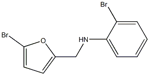 2-bromo-N-[(5-bromofuran-2-yl)methyl]aniline Structure