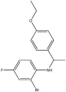 2-bromo-N-[1-(4-ethoxyphenyl)ethyl]-4-fluoroaniline Structure