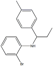2-bromo-N-[1-(4-methylphenyl)propyl]aniline Structure