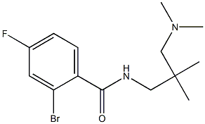 2-bromo-N-[3-(dimethylamino)-2,2-dimethylpropyl]-4-fluorobenzamide 구조식 이미지