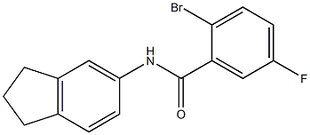 2-bromo-N-2,3-dihydro-1H-inden-5-yl-5-fluorobenzamide Structure