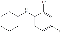 2-bromo-N-cyclohexyl-4-fluoroaniline 구조식 이미지