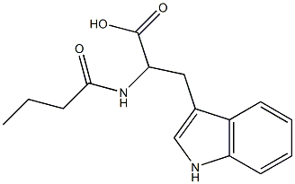 2-butanamido-3-(1H-indol-3-yl)propanoic acid Structure