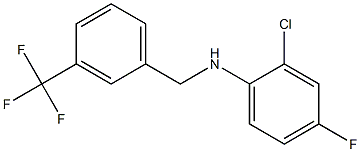 2-chloro-4-fluoro-N-{[3-(trifluoromethyl)phenyl]methyl}aniline Structure