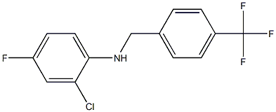 2-chloro-4-fluoro-N-{[4-(trifluoromethyl)phenyl]methyl}aniline Structure