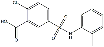 2-chloro-5-[(2-methylphenyl)sulfamoyl]benzoic acid Structure