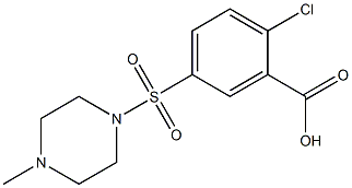 2-chloro-5-[(4-methylpiperazine-1-)sulfonyl]benzoic acid 구조식 이미지