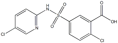 2-chloro-5-[(5-chloropyridin-2-yl)sulfamoyl]benzoic acid 구조식 이미지