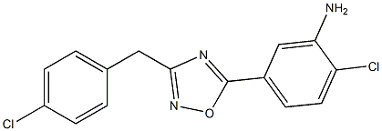 2-chloro-5-{3-[(4-chlorophenyl)methyl]-1,2,4-oxadiazol-5-yl}aniline Structure