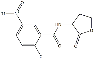 2-chloro-5-nitro-N-(2-oxooxolan-3-yl)benzamide 구조식 이미지