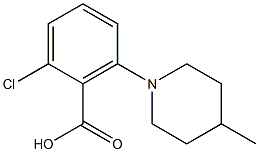 2-chloro-6-(4-methylpiperidin-1-yl)benzoic acid 구조식 이미지