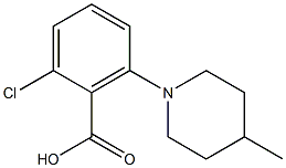 2-chloro-6-(4-methylpiperidin-1-yl)benzoic acid Structure