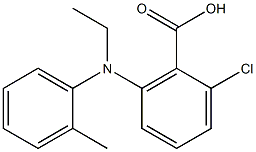 2-chloro-6-[ethyl(2-methylphenyl)amino]benzoic acid 구조식 이미지