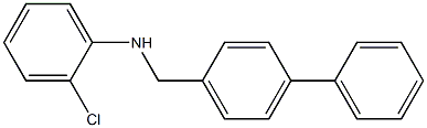 2-chloro-N-[(4-phenylphenyl)methyl]aniline Structure