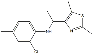 2-chloro-N-[1-(2,5-dimethyl-1,3-thiazol-4-yl)ethyl]-4-methylaniline 구조식 이미지