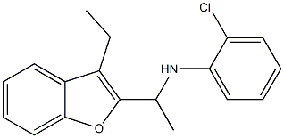 2-chloro-N-[1-(3-ethyl-1-benzofuran-2-yl)ethyl]aniline Structure