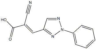 2-cyano-3-(2-phenyl-2H-1,2,3-triazol-4-yl)prop-2-enoic acid 구조식 이미지