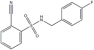 2-cyano-N-(4-fluorobenzyl)benzenesulfonamide Structure