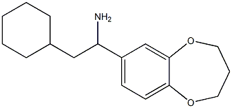 2-cyclohexyl-1-(3,4-dihydro-2H-1,5-benzodioxepin-7-yl)ethan-1-amine 구조식 이미지
