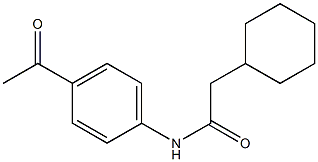 2-cyclohexyl-N-(4-acetylphenyl)acetamide 구조식 이미지
