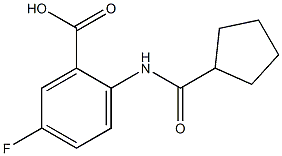 2-cyclopentaneamido-5-fluorobenzoic acid Structure