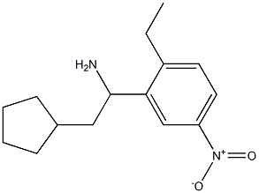 2-cyclopentyl-1-(2-ethyl-5-nitrophenyl)ethan-1-amine Structure