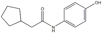 2-cyclopentyl-N-(4-hydroxyphenyl)acetamide 구조식 이미지