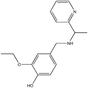 2-ethoxy-4-({[1-(pyridin-2-yl)ethyl]amino}methyl)phenol Structure