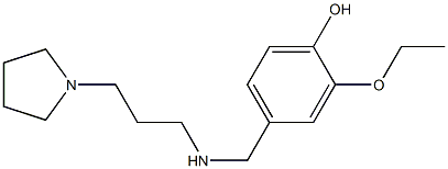 2-ethoxy-4-({[3-(pyrrolidin-1-yl)propyl]amino}methyl)phenol 구조식 이미지
