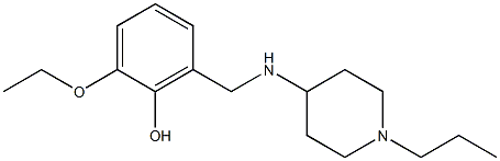 2-ethoxy-6-{[(1-propylpiperidin-4-yl)amino]methyl}phenol 구조식 이미지