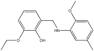 2-ethoxy-6-{[(2-methoxy-5-methylphenyl)amino]methyl}phenol 구조식 이미지