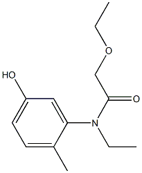 2-ethoxy-N-ethyl-N-(5-hydroxy-2-methylphenyl)acetamide 구조식 이미지