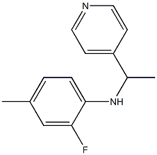 2-fluoro-4-methyl-N-[1-(pyridin-4-yl)ethyl]aniline 구조식 이미지