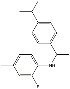 2-fluoro-4-methyl-N-{1-[4-(propan-2-yl)phenyl]ethyl}aniline Structure