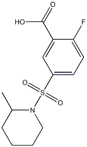 2-fluoro-5-[(2-methylpiperidine-1-)sulfonyl]benzoic acid 구조식 이미지