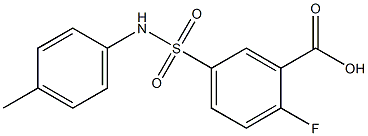 2-fluoro-5-[(4-methylphenyl)sulfamoyl]benzoic acid Structure