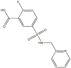 2-fluoro-5-[(pyridin-2-ylmethyl)sulfamoyl]benzoic acid Structure